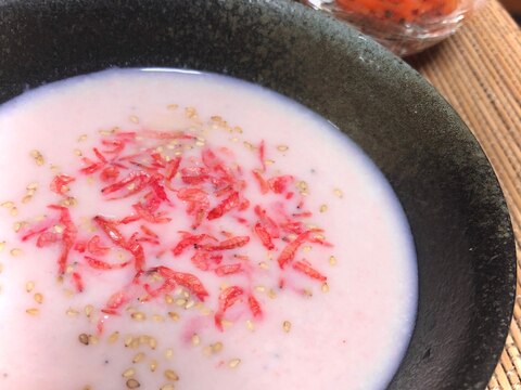 干しエビで♪長芋と豆腐のポタージュ